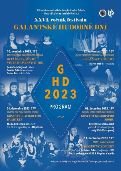 Otvárací koncert Galantské hudobné dni 2023