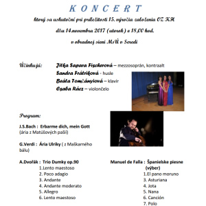Koncert 14.november 2017,obradná sieň MsÚ Sereď