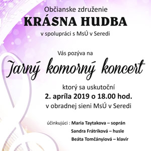 2.apríl 2019, Jarný komorný koncert